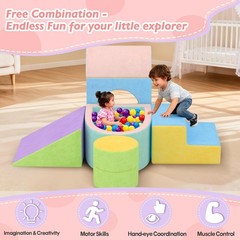 Indoor Foam Climbing Blocks & Ball Pit Set