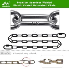 2 Pack 40 Inch Hanging Swing Chain with 4 Carabiners, 1000LB 40″ (2 Pcs) Black