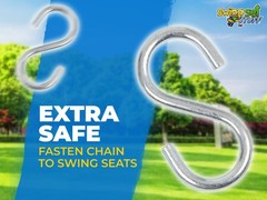 SWING SET STUFF 5/16 X 4 ZINC LARGE S-HOOK (PAIR) hardware chain connectors 0193