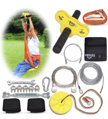 Zipline Kits for Backyard Adults & Kids Playground Games Outdoor (140 Feet)