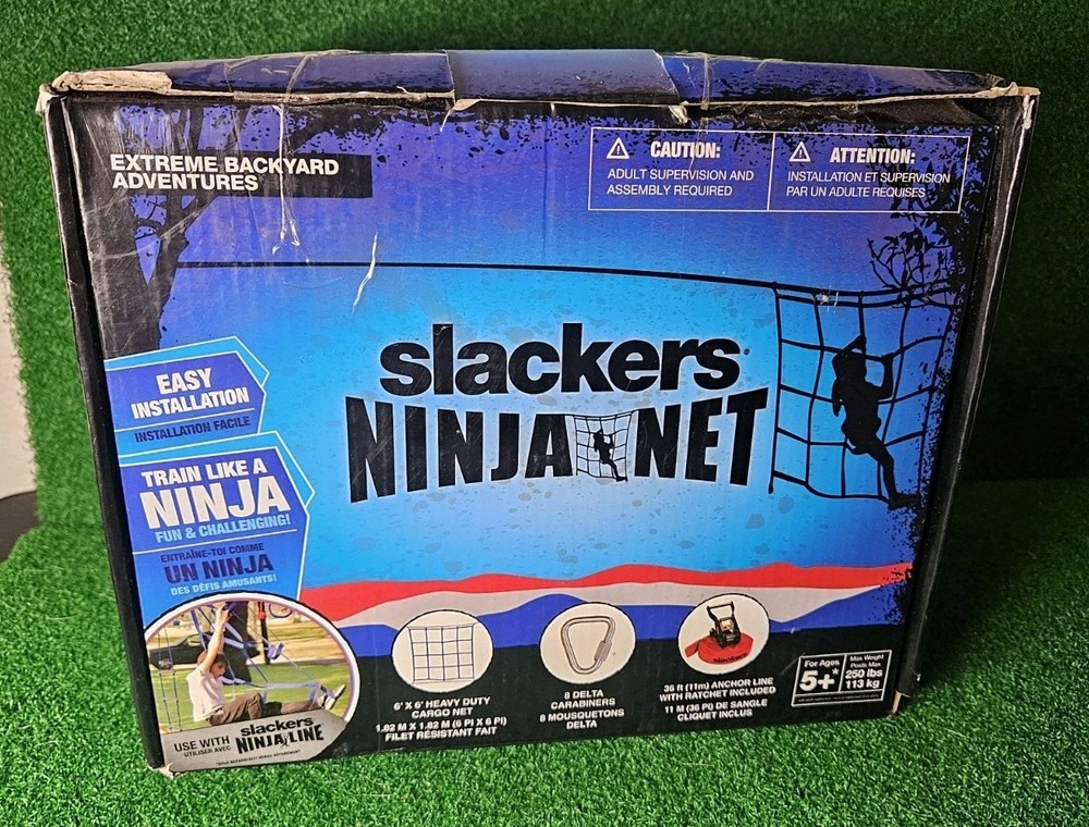 **NEW**Ninja Net “Slackers” Kids Extreme Outdoor Climbing Obstacle