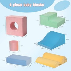 6 Pieces Toddler Climbing Toys Indoor, Climbing Toys for 1 Year Old, Soft Pla…