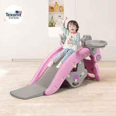 5 in 1 Toddler Slide Rocking Toy, Slide for Kids with Detachable Stool, Basketba