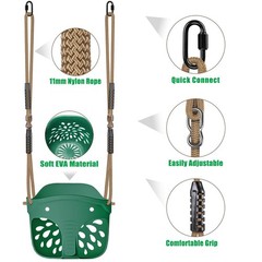 Heavy Duty High Back Full Bucket Toddler Swing Seat with Adjustable Rope and …