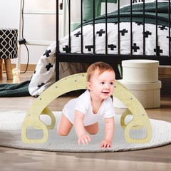 Montessori Arch Climber for Toddlers, Natural Wood, 33″ x 18″ x 3.5″