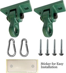 ABUSA Heavy Duty Green Swing Hangers Screws Bolts Included Over 5000 lb Capacity