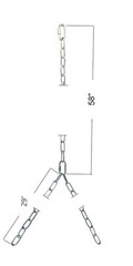 Heavy Duty Porch Swing Chain Kit, Up to 7.25ft Length 1040-Lb Capacity Y-Styl…