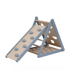 6-In-1 Pikler Climbing Set Foldable Blue Triangle and Slide Board Baby Toy-Fun a