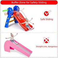 HONEY JOY Toddler Slide, Freestanding Climber Slide Playset for Multicolor