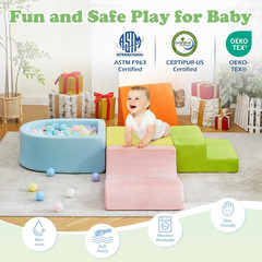 5-Piece Climbing Toys for Toddlers, Baby Foam Blocks,Toddler Climbing Toys Indoo