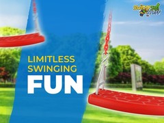 SWING SET STUFF INC. FLAT SEAT WITH 5.5 FT. COATED CHAIN RED playground 0310