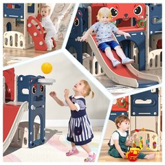 Toddler Climber Slide Playset Outdoor Indoor Freestanding Playground for Kids