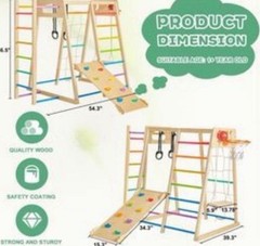 Paxato Indoor Playground, Climbing Toys for Toddlers 1-3 Inside with Basketball