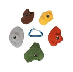 Atomik Rock Climbing Holds 5 Limestone Roof Jugs Set 1 in Assorted Earth Tones