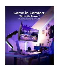 Heavy Duty Ultrawide Monitor Arm with RGB Lighting & USB Charging, Fits 34 to…