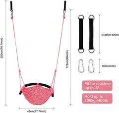 Portable Kids Rope Swing Seat with Safety Accessories – Ideal for Indoor/Outdoor