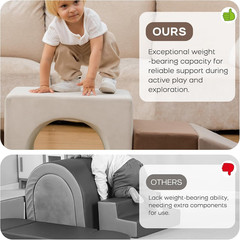 Kids Climbing Foam Blocks Playset – 7 Piece Toddler Climbing Toys, Indoor Gross