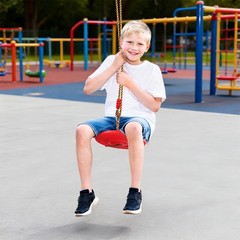 Outdoor Hanging Disc Swing For Playground Garden Adjustable Height Load 60kg
