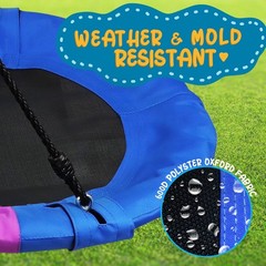 Serenelife Heavy-Duty Oval Swing -Sturdy & Durable, Indoor/Outdoor Use (Rainbow)