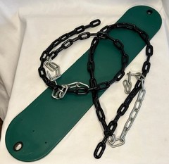 PlayStar Commercial Grade Swing Seat Green Heavy Duty Rubber Coated Chains