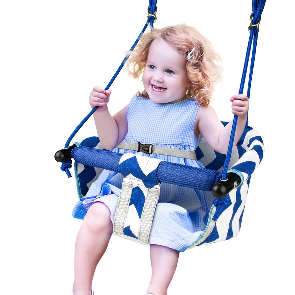 Toddler Swing – Comfy Baby Outdoor Indoor, Kids Seat for Blue