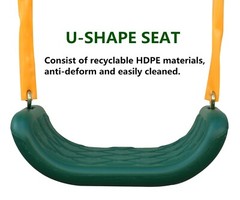 A-Frame Metal Swing Set w/ Slide Glider for Kids