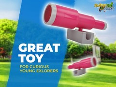 SWING SET STUFF INC. MONOCULAR TELESCOPE (PINK) fort attachment wooden fun 0289