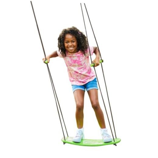 Kick Stand Up Surfing Tree Swing Outdoor Swings for Kids Up to 200 Lbs – Green