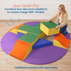 SoftZone Adventurer’s Summit Slide, Corner Climber, Assorted, 4-Piece
