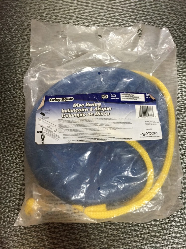 Play Core Swing-N-Slide Orb-XT Disc Swing, 337021 NE 4666L LA 6653 safety system
