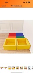 ECR4Kids SoftZone Play Patch Activity Mat and Toy Bins, Beginner Playset