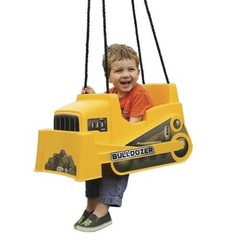 Bulldozer Toddler Single Swing Seat Heavy Duty Rope Outdoor Child Playground