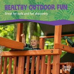 Yellow and Green Captain Ship Wheel Swing Set Accessory for Any Playset