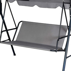 Outdoor Swing Seat Replacement Cover 3 Seater Waterproof Oxford Gray 58.3 Inch