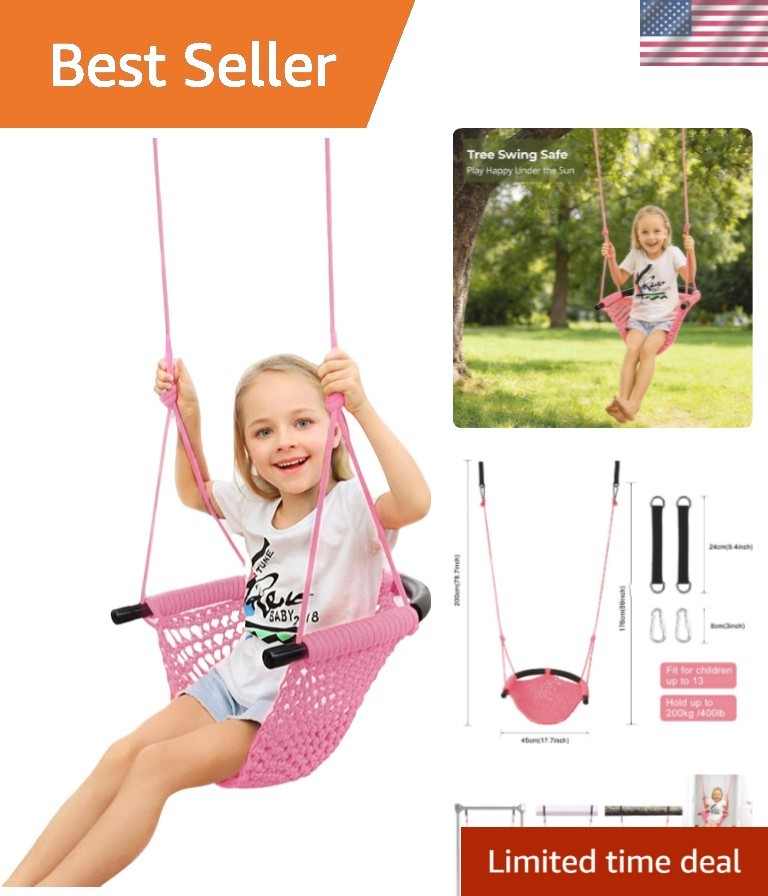 Swing Seat for Kids Heavy Duty Rope Play Secure Children Swing Set,Perfect fo…