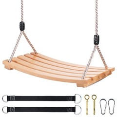 Wooden Tree Swing,Wooden Swing for Adults/Kids with 500lbs Load Capacity,Adju…