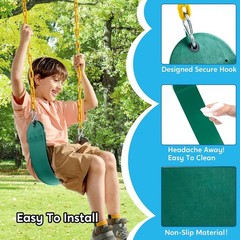 Convertible Plastic Swing Seat with Snap Hooks and 66” Chains – Kids’ Delight!
