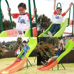 10 Ft. Outdoor Big Backyard Freestanding Swing Set Playground Plastic Slide