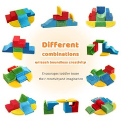 7-Piece Toddler Climbing Toys Indoor, Foam Climbing Blocks Soft Play Structur…
