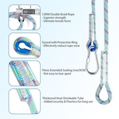 Tree Swing Ropes (Set of 2), 3FT/5FT/10FT/15FT/Tree Swing Straps 20FT Blue