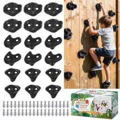 18PCS Climbing Holds for Kids,Large Climbing Holds for Play Set, Rock Wall Cl…
