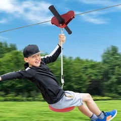 Zip Line Kit Choose Length 48M 160FT heavy duty 5mm Adults Zip Wire up to 330lbs