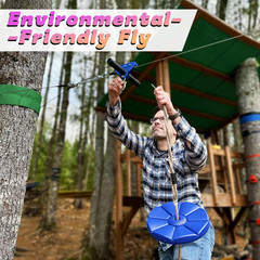 Zipline for Kids and Adult, Zip Line Kits for Backyard with Stainless Steel Spri