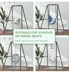 G Taleco Gear Foldable Swing Stand For Kids, Toddler Swing Set BLACK