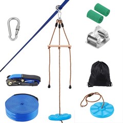Uimoso 52 ft Zip Line Kit for Kids Adult Trolley Slackers Zipline Up to 500 lb