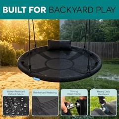 Saucer Swing with Tree Hang Kit, 40” Outdoor Tree Swing, 2 Adjustable Hanging…