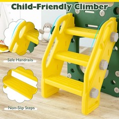 10 in 1 Toddler Slide Set Kids Slide & Climber Playset W/ Magnetic Whiteboard