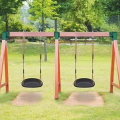 2 Pack 500LB Capacity Heavy Duty Swing Seat W/ Wider Swing Board & Height