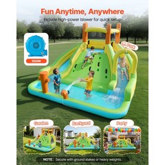 Inflatable Water Slide Bounce House for 3-4 Ages 3-8