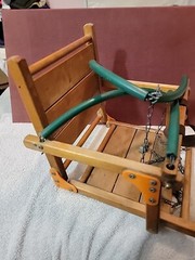 VTG Baby Toddler Child Wooden Wood Porch Tree Swing Set w Chains Free Ship